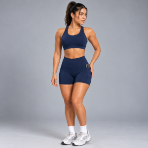 Conjunto Deportivo Mujer – Short con Bolsillos + Top
